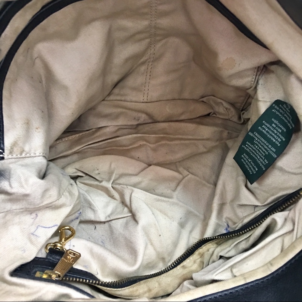 Ralph Lauren Black Leather Hobo Bag - Picture 7 of 8